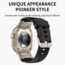 Rugged Durable Strap for apple watch Ultra2 Band 49mm 44mm 45mm Titani