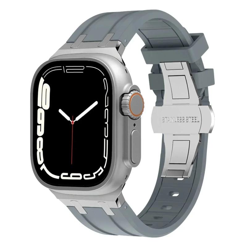 Soft Silicone Strap for Apple Watch Band Ultra 49mm 46 45mm 44mm 41mm 