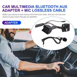 Car Radio Device Bluetooth 5.0 Audio Adapter Handsfree Stereo AUX Cabl