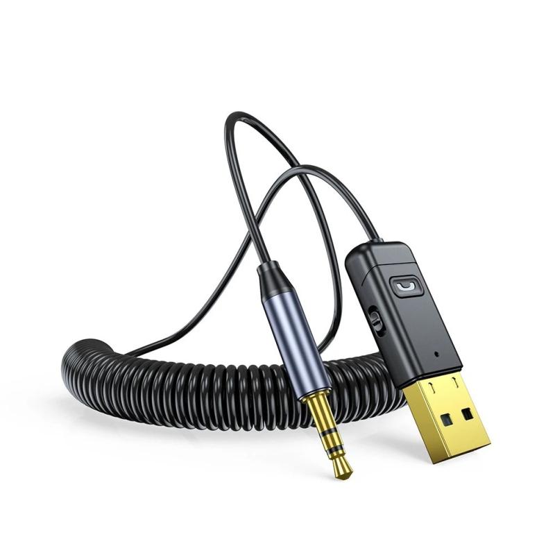 2-in-1 C11 Car Bluetooth-compatible 5.0 Transmitter Receiver USB+3.5MM