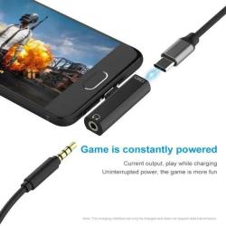 Type C USB C to 3.5mm Aux Audio Cable Earphone External Microphone Aud