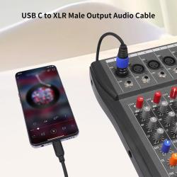 USB Type C To XLR Male Output Cable Plug and Play Type C To XLR Male A