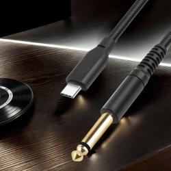 1/2/3M USB C To 6.35mm 1/4 TS Audio Stereo Cable Type C To 6.35mm Aux 