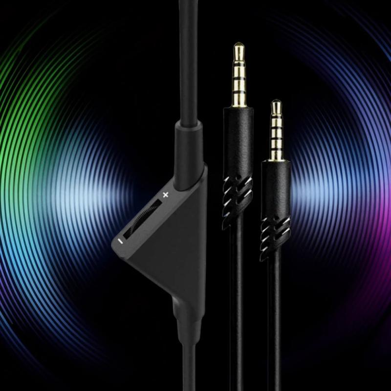 1-3Pcs 2.0M Aux Wire W/ Volume Control Audio Cable with 3.5mm Jack for