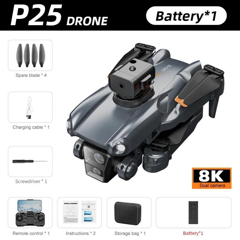 KBDFA P25 Drone 4K 8K HD Camera Aerial Photography Foldable RC Quadcop