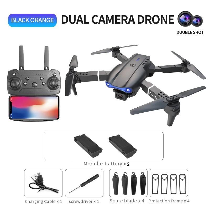 E99 PRO Drone with Flash Professional HD Dual Camera WIFI Obstacle Avo
