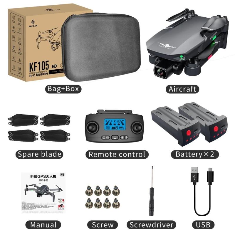 Drone KF105 4K Camera Obstacle Avoidance Brushless GPS Lightweight Hel