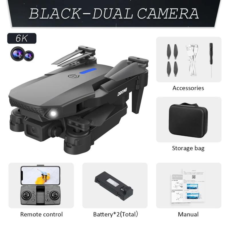 Professional Drone E88 6K Wide-Angle HD 1080P Camera WiFi FPV Height H