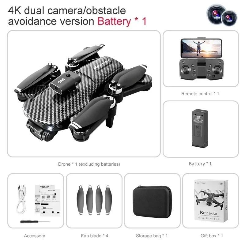 NEW K611 MAX Drone 8K Professional HD Dual Camera Obstacle Avoidance B