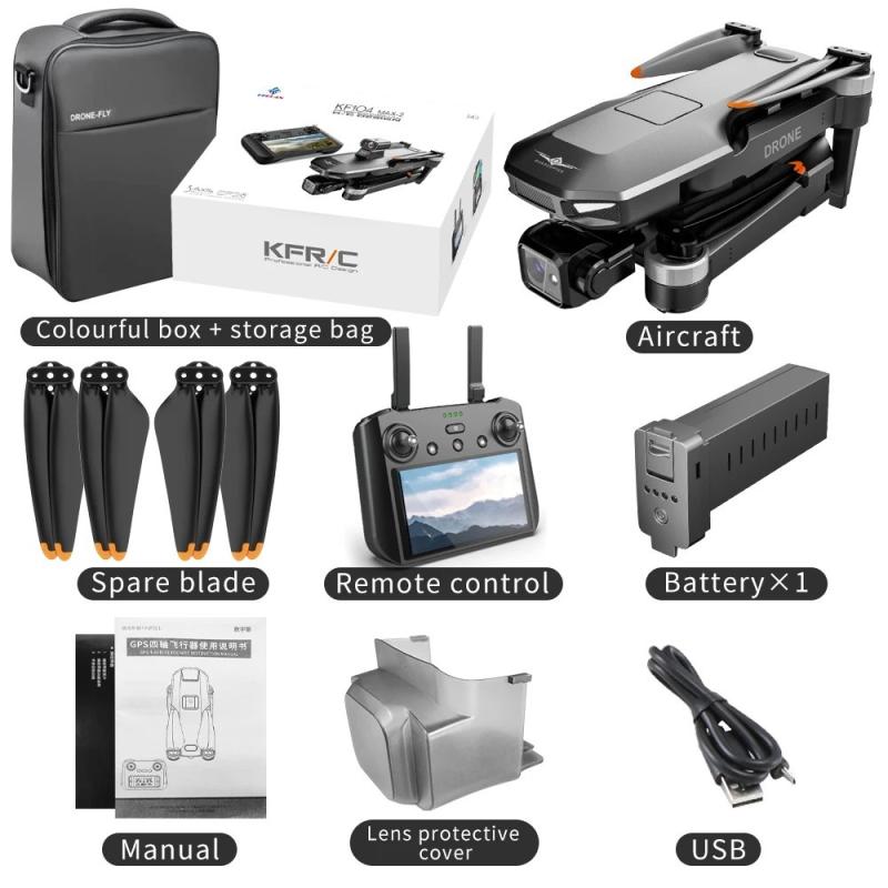 KF104 / KF104MAX2 Professional Drone With 4K Camera 3-Axis Gimbal WIFI