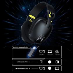 Wireless Gaming Headset 2.4GHz/BT 5.3/Wired Gaming Headphones with Noi