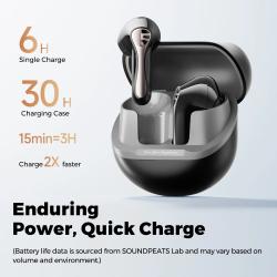 SoundPEATS Air5 Lite Bluetooth V5.4 Earbuds LDAC Hi-Res Audio Wireless