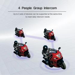 EJEAS Type-C V4 Plus Motorcycle Helmet Interphone Bluetooth 5.1 4-Way 