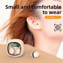 Beige Sleep Earbuds for Side Sleepers Invisible Smallest Wireless Blue