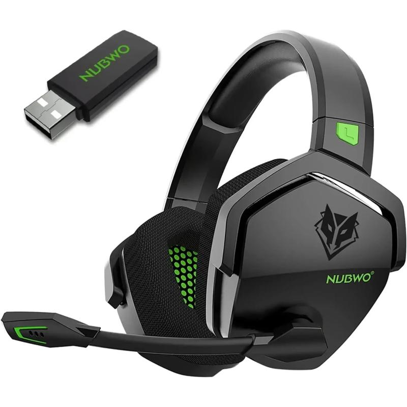 NUBWO G06 2.4G Dual Wireless Gaming Headset 5ms Low Latency 7.1 Surrou