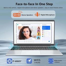 15.6" Intel Core i7 8500Y Laptop Computer PC Windows 11 Pro 16GB DDR4 