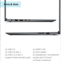Lenovo Ideapad 1i 15.6" Business Laptop, Intel Celeron N4500, Up to 20