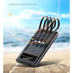 Multi-Port Solar Power Bank 10000mAh Universal Charging with Built-In Micro USB