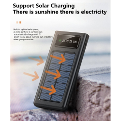 Multi-Port Solar Power Bank 10000mAh Universal Charging with Built-In Micro USB