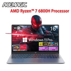 ACEMAGIC RX16 AMD Ryzen 7 6800H 16.1" Ultra Slim 4400MAH Laptop 16GB L