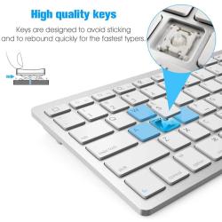 Bluetooth Keyboard Mouse Combo Ultra-Slim Mute Keycap Wireless Bluetoo