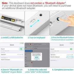 Bluetooth Keyboard Mouse Combo Ultra-Slim Mute Keycap Wireless Bluetoo