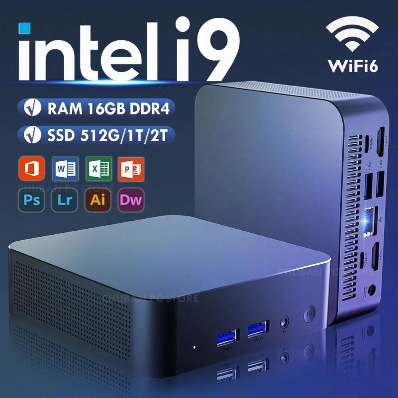 Gaming Mini PC Windows 11 Pro Intel Core i9 8950HK 16GB DDR4 1TB SSD W