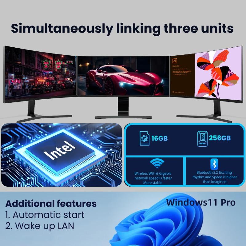 Gaming Mini PC Windows 11 Pro Intel Core i9 8950HK 16GB DDR4 1TB SSD W