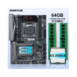 JGINYUE X99 motherboard kit Intel LGA 2011-3 With CPU xeon E5 2680 V4 