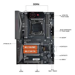JGINYUE X99 motherboard kit Intel LGA 2011-3 With CPU xeon E5 2680 V4 