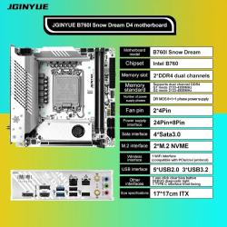JGINYUE B760i Motherboard LGA 1700 Support Intel Core i3/i5/i7/i9 12th