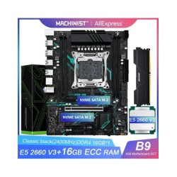 MACHINIST X99 Motherboard B9 LGA2011-3 Set + Intel Xeon E5 2660 V3 CPU