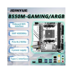 JGINYUE B550 AM4 mini ITX Motherboard supports Ryzen 4000/5000 series 