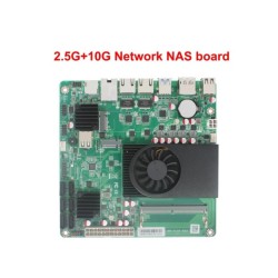 10G NAS Motherboard N100 6 SATA 2*2.5G 1*10G LAN 2*M.2 Nvme HDMI DP DD
