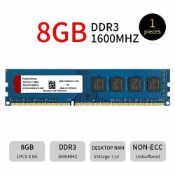 DDR3 2GB 4GB 8GB 1600MHz PC3-12800 DIMM 240 Pin Desktop RAM Computer M