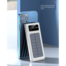 Multi-Port Solar Power Bank 10000mAh Universal Charging with Built-In Micro USB