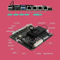 N5105 Industrial Motherboard NAS Motherboards 4 Cores 4 Threads Low Po