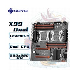 SOYO X99 Dual CPU Gaming Motherboard DDR4 M.2 NVME USB3.0 E-ATX LGA201