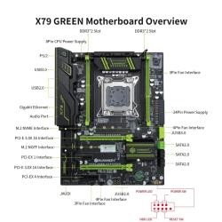 Huananzhi X79 motherboard LGA2011 DDR3 USB3.0 SATA3 PCI-E M.2 SSD supp