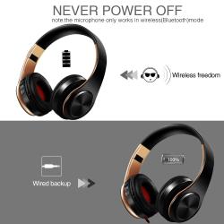 HIFI Stereo Earphones Bluetooth Headphone Music Headset FM and Support