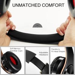 HIFI Stereo Earphones Bluetooth Headphone Music Headset FM and Support