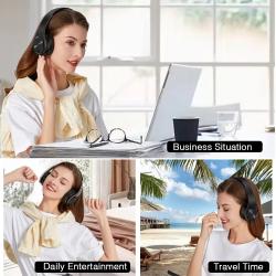 HIFI Stereo Earphones Bluetooth Headphone Music Headset FM and Support
