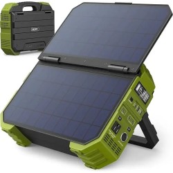 Portable Power Station 1000W with Built-in Solar Panel, 614WH/192000mA