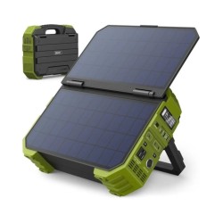 Portable Power Station 1000W with Built-in Solar Panel, 614WH/192000mA
