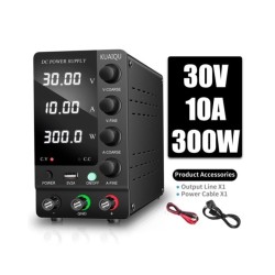 KUAIQU DC Power Supply Variable 30V 10A Adjustable Switching Regulated