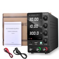 KUAIQU DC Power Supply Variable 30V 10A Adjustable Switching Regulated