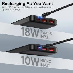 Portable Charger Power Bank 10000mAh, PD 22.5W Battery Pack, Slim Desi