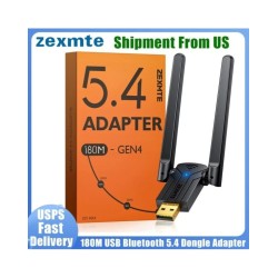 ZEXMTE Long Range USB Bluetooth Adapter for PC 5.4 USB Bluetooth Dongl