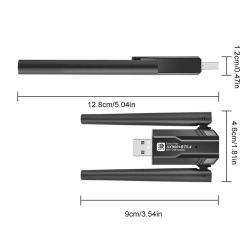 Driver-Free Wireless Network Card Bluetooth-Compatible 5.4 WiFi 6 USB 