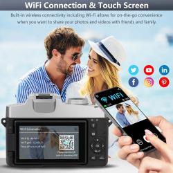 75MP Digital Camera for Photography & Video, 4K VloggingCamera with 3i